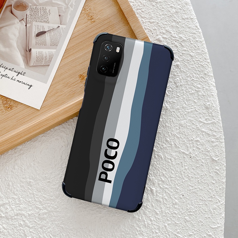 ภาพสินค้าOriginal Official Rainbow Color Case Xiaomi POCO M3 M4 X3 Pro NFC 4G 5G Casing Brand Gradient Silicone Cover จากร้าน iopco.th บน Shopee ภาพที่ 3