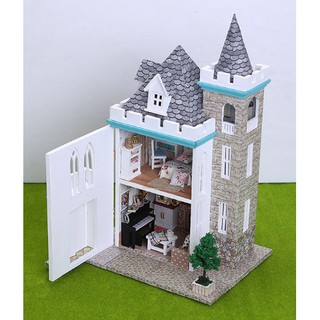 บ้านตุ๊กตา บ้านจิ๋ว DIY ชุดปราสาทรัก ( Love Castle )  ของพร้อมส่งทันที