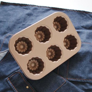 (อ่านรายละเอียดก่อนน้า)ถาดอบขนม ถาดอบขนมคานาเล่ พิมพ์อบขนม Canele 6 ช่อง (non-stick) สินค้ามีตำหนิเป็นรอย