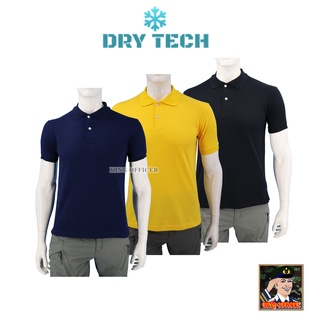 สินค้า เสื้อโปโล  คอปก POLO  เกรดพรีเมี่ยม ผลิตจาก ผ้าดรายเทค Dry Tech ชนิดพิเศษ ทอ 2 ชั้น ของแท้ 100 % สีดำ สีหลือง  สีกรมท่