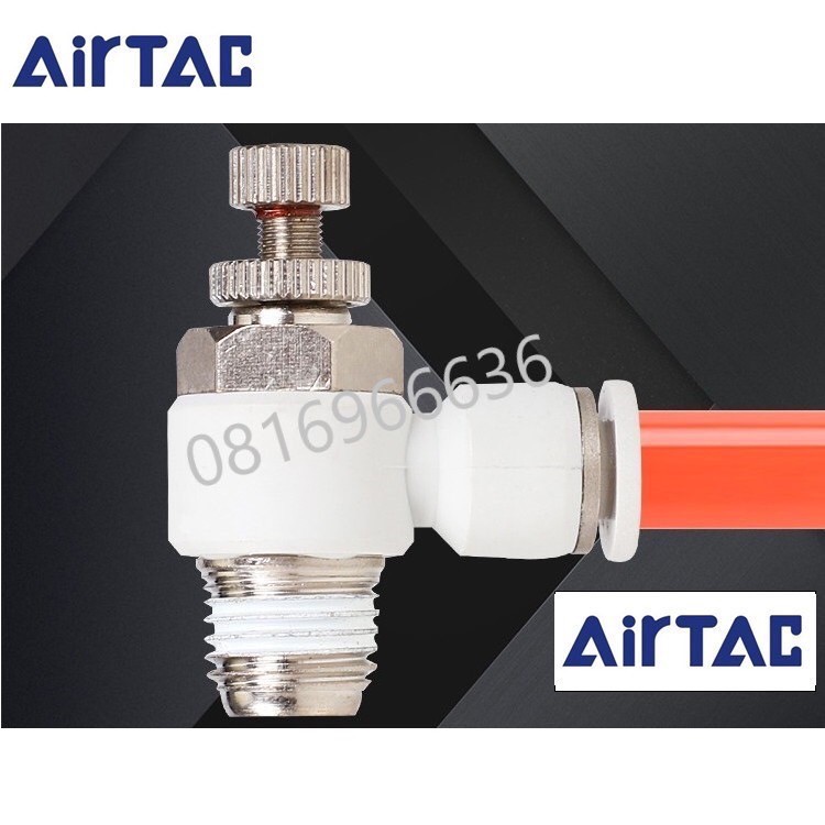 airtac-แอร์แทค-ข้อต่อลม-psl-ข้อต่อ-งอ90-องศา-เกลียวนอก-ปรับอัตราการไหลของลม-สินค้าของแท้พร้อมส่ง-fitting