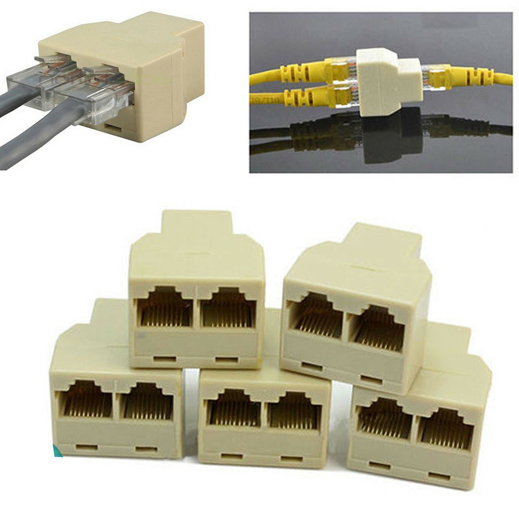 ภาพสินค้าส่งเร็ว หัวต่อ ข้อต่อ แยกสายแลน 1:1 / ตัวต่อ 1 : 2 RJ45 Splitter 1 to 2 Way LAN Network Ethernet Adapter RJ-45 DM จากร้าน dm_deemark_so_good บน Shopee ภาพที่ 6