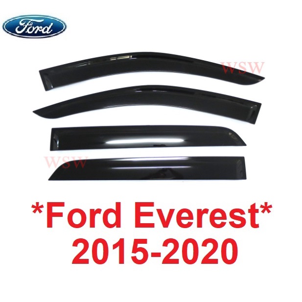 กันสาด 4ประตู Ford Everest 2015 - 2022 สีดำ ฟอร์ด เอเวอเรสต์ Windshield ...