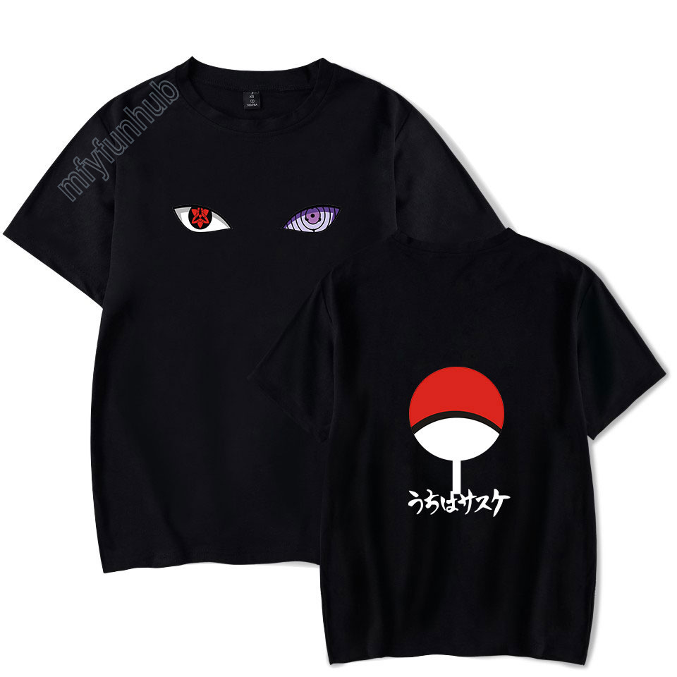 เสื้อยืดลําลอง-พิมพ์ลาย-naruto-uchiha-sasuke-itachi-sharingan-สําหรับผู้ใหญ่-ทุกเพศ