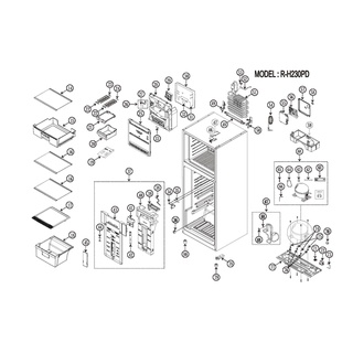 Hitachi อะไหล่ ตู้เย็น รุ่น R-H23PD ชิ้นส่วน งานช่าง งานซ่อม อุปกรณ์ PART R-H230PD ศูนย์บริการ อะไล่แท้