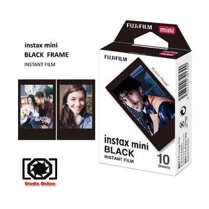 ราคาและรีวิวFujifilm Instax film - Black ฟิล์มโพราลอยด์