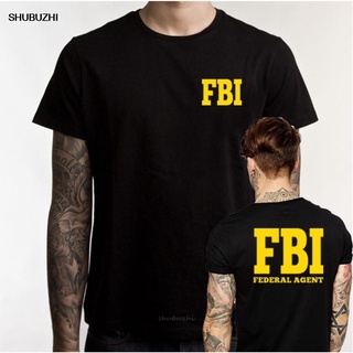 GILDAN เสื้อยืดคอกลม ผ้าฝ้าย 100% พิมพ์ลาย Agent Bureau Investigation Fbi สําหรับผู้ชายSize S-5XL