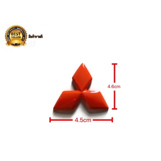 โลโก้ MITSUBISHI สีแดง แบบครอบพวงมาลัย ขนาด 4.5 x 4.6 cm มีกาวสองหน้าด้านหลัง*ราคาถูกสินค้าดีมีคุณภาพ*