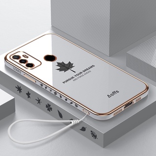 ภาพหน้าปกสินค้าเคส VIVO Y20 Y20i Y12s Y20s G Y30 Y50 Y1s Y19 Y11 Y12 Y15 Y17 Y81 Y81i Y91C Maple leaf pattern with lanyard phone case ซึ่งคุณอาจชอบสินค้านี้
