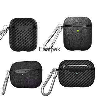 Eastpek เคสหูฟัง TPU นิ่ม คาร์บอนไฟเบอร์ สําหรับ airpods pro 3 2 1