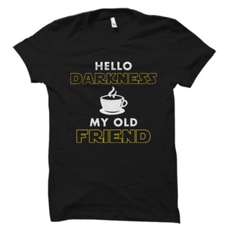 เสื้อยืดโอเวอร์ไซส์เสื้อยืด พิมพ์ลาย Hello Darkness My Old Friend Gildan สําหรับผู้ชาย และผู้หญิงS-3XL