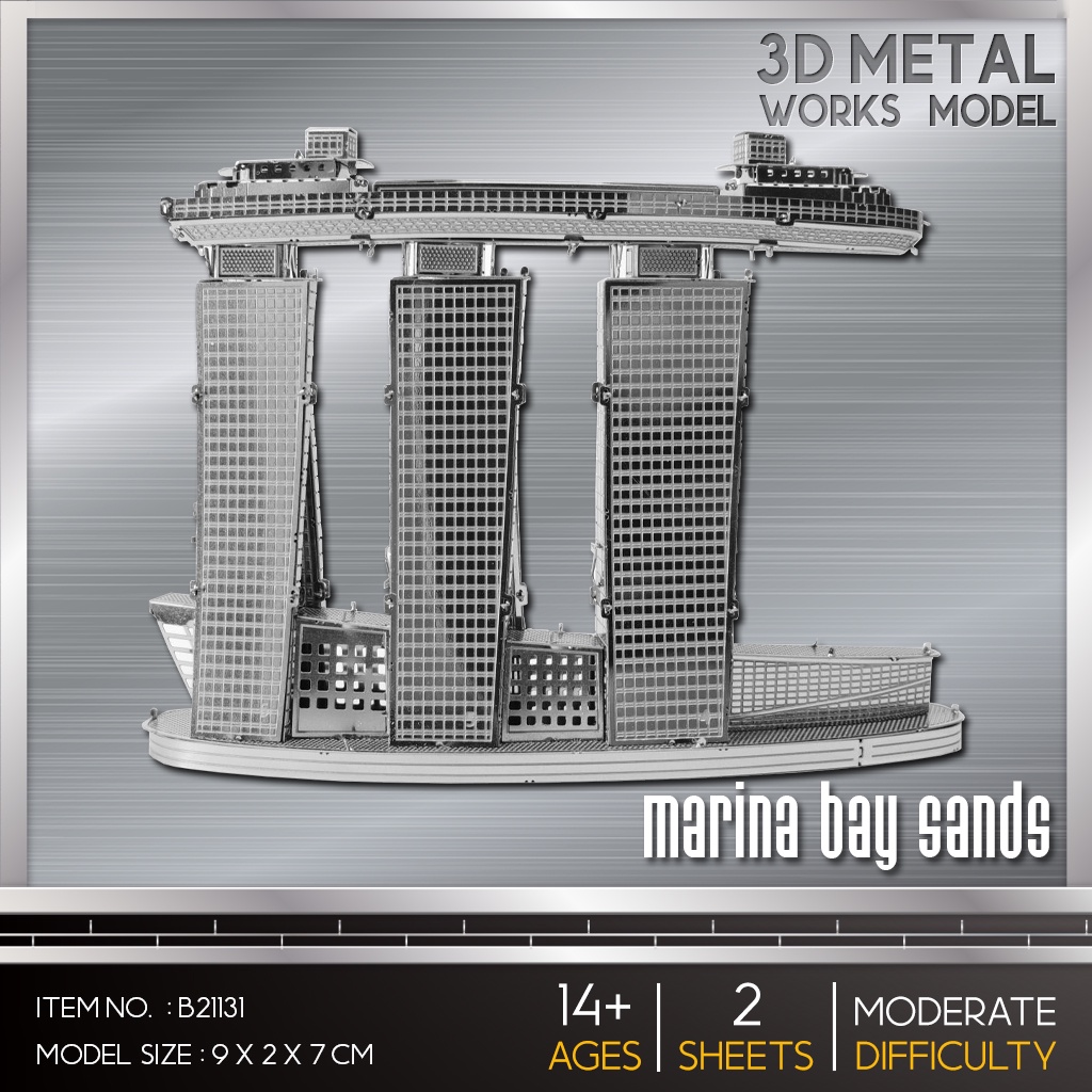 โมเดลโลหะ-3-มิติ-marina-bay-sands-มารีนาเบย์แซนส์-b21131-สินค้าเป็นแผ่นโลหะต้องต่อเอง-พร้อมส่ง
