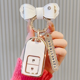 ภาพขนาดย่อของสินค้าเคสกุญแจรถยนต์ honda Civic City Accord CRV CR-V XR-V เคสรีโมทกุญแจรถยนต์ Tpu สําหรับ