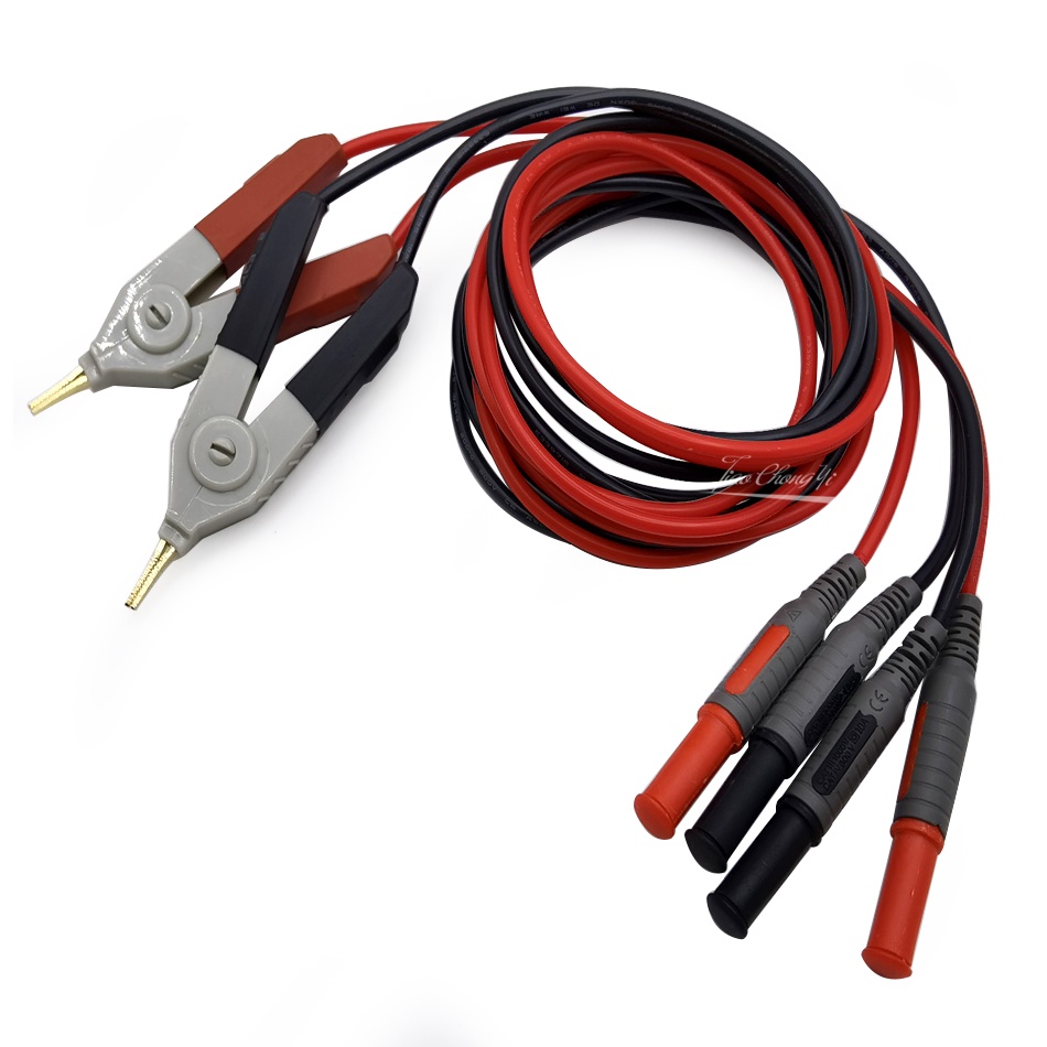 4 Wire LCR Meter Test Lead Wire / Clip Cable / Clamp Terminal Kelvin