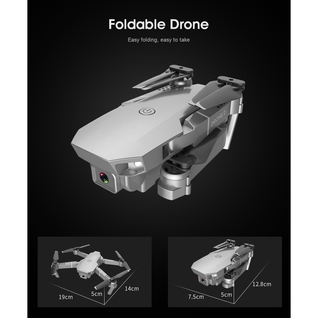 ภาพสินค้าDrone E68 โดรนพับได้ 4K HD กล้อง WIFI โดรนไร้สาย โดรนบังคับ Real Time Wide Angle Drone Altitude Hold Auto Hover จากร้าน pun1_mall บน Shopee ภาพที่ 4