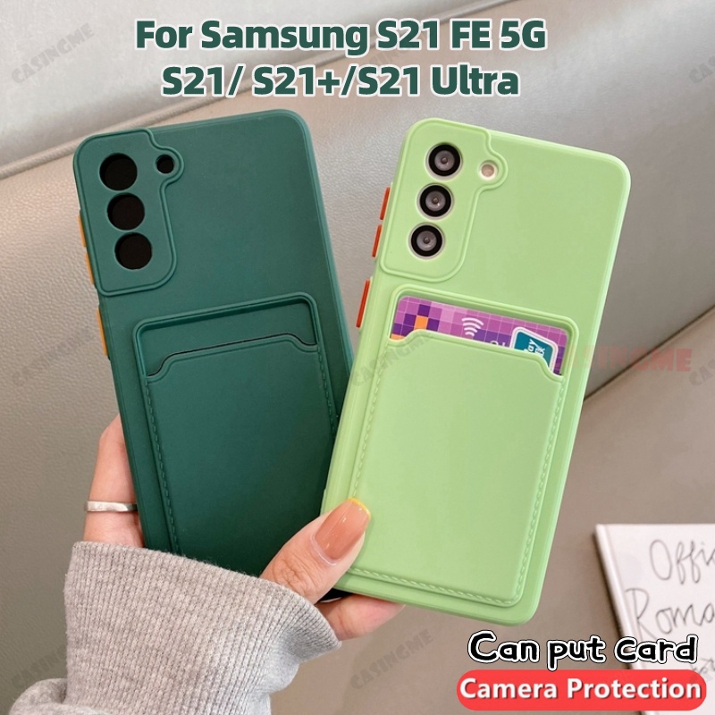 เคสโทรศัพท์ซิลิโคน-tpu-แบบนิ่ม-กันกระแทก-มีช่องใส่บัตร-สําหรับ-samsung-galazy-s21fe-5g-s21-s-21-plus-fe-ultra-4g-5g