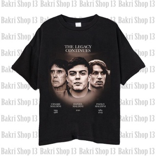 เสื้อยืด พิมพ์ลายฟุตบอล Ac Milan The Legacy Continues Of Maldini สําหรับผู้ชาย และผู้หญิงS-5XL