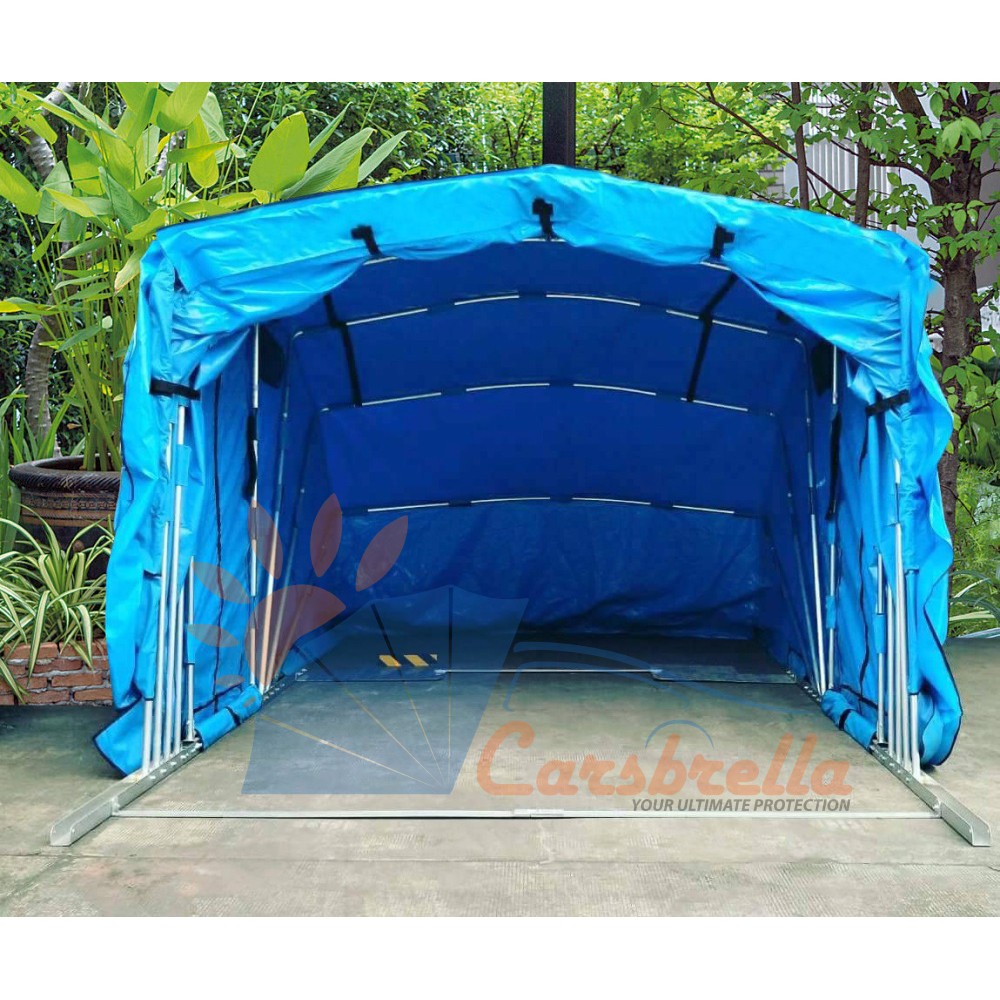 โรงจอดรถสำเร็จรูปพับได้-เต็นท์จอดรถพับเก็บได้-carsbrella-รุ่น-rainbow-size-s-สำหรับรถที่มีขนาดเล็ก-กลาง