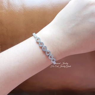 *งานขายดี*Infinity Diamond Bracelet สร้อยข้อมืออินฟินิตี้ เพชร Premium CZ งานฝังเพชรทั้งเส้น งานเหมือนเพชรแท้มากๆค่ะ