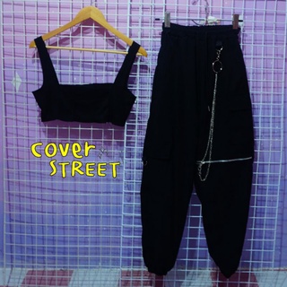 🖤🔥Coverstreet 🔥ชุดset สตรีท เสื้อ+กางเกง⚡แก็งสตรีท💥แก็งเต้นcover🏁ชุดเต้น