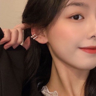 รูปภาพขนาดย่อของต่างหูหนีบ earcuff ไม่ต้องเจาะหู ต่างหูมุกลองเช็คราคา