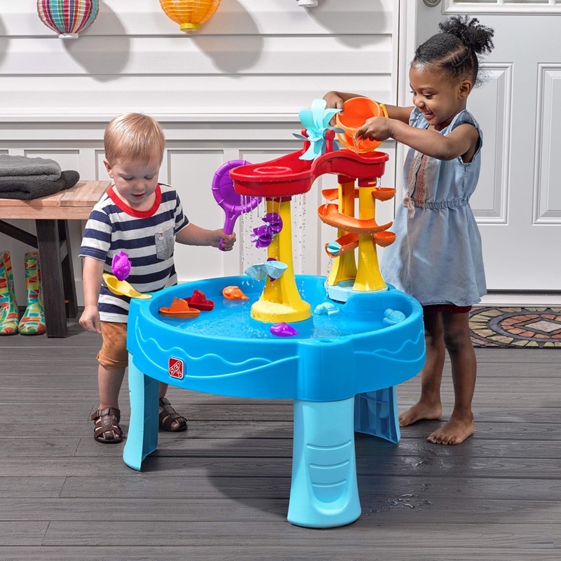 step-2-kids-archway-falls-water-sand-table-with-accessories-pool-outdoor-gift