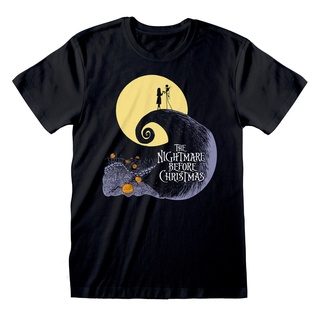 [S-5XL]เสื้อยืด พิมพ์ลายคริสต์มาส Nightmare silh 0 uette Moon