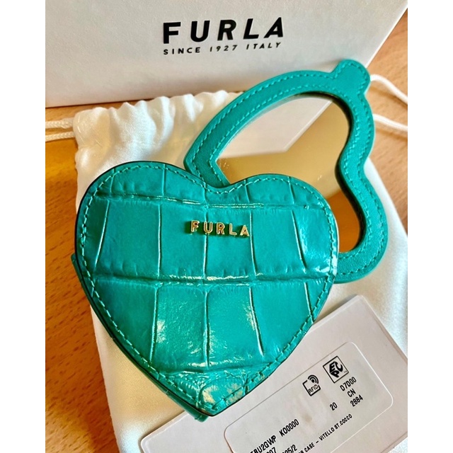 มือ1-furla-กระจกทรง-mini-heart-ของแท้-100