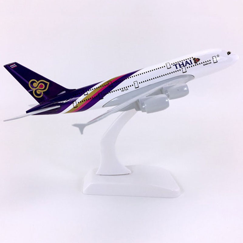 โมเดลเครื่องบิน-พร้อมส่งจากไทย-การบินไทย-thai-airways-a380-ขนาด-20-cm-มีขาตั้งโชว์-ของขวัญ-ของสะสม