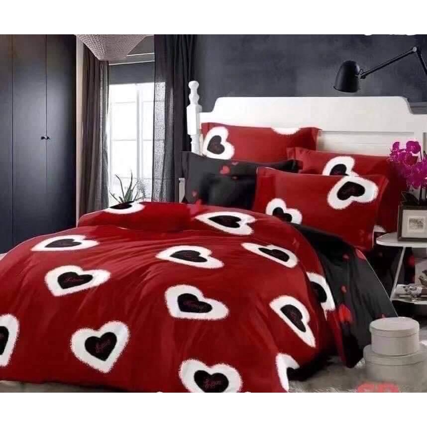 ชุดผ้าปูที่นอน-โทนสีแดง-ครบเซต-6-ชิ้น-ตะกร้าf1