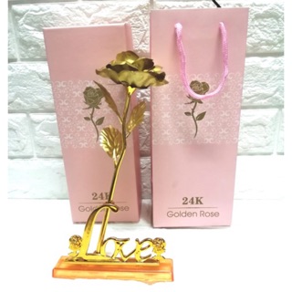 ภาพหน้าปกสินค้ากุหลาบสีทอง ดอกกุหลาบวาเลนไทน์  ทอง24k กุหลาบของขวัญวาเลนไทน์ ที่เกี่ยวข้อง