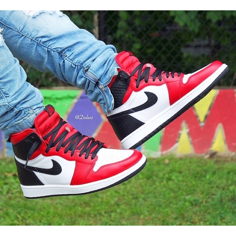100 AIR JORDAN 1 HIGH SATIN SNAKE CHICAGO W Shopee Thailand