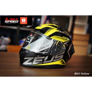 ZEUS 826 BK3 Yellow สีใหม่ ตัวนี้จะเป็นสายรัดคาง DDring แถมชิวปรอท ยางรองหมวก