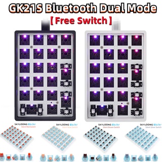 【Free Glacier Switch】GK21S คีย์บอร์ดบลูทูธ PCB ไฟ Led RGB พอร์ต USB Type C