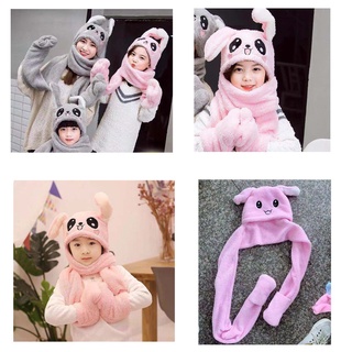 (ลดล้างสต๊อก) หมวกหูกระต่ายดุ๊กดิ๊ก/ที่ปิดหูกันหนาว ขยับหูได้ ไม่ต้องใส่ถ่าน มี2แบบ รุ่น NS-0016