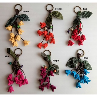 พวงกุญแจ ทำจากผ้า โมเดล Flower Fruit Model Cloth Keychain KeyRing Accessories for Purse Handbag M2