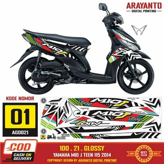 สติกเกอร์ลามิเนตมันวาว สําหรับ Yamaha MIO J TEEN 115 2014 AG0021