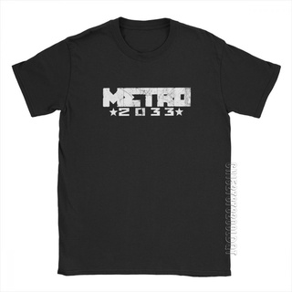 เสื้อยืดคอกลม ผ้าฝ้าย พิมพ์ลาย Metro Exodus 2033 สําหรับผู้ชายสามารถปรับแต่งได้