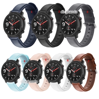 สายหนังลูกวัวสำหรับ Huami Amazfit GTR 42mm 47mm GTR2 GTR 2e GTR 3 pro