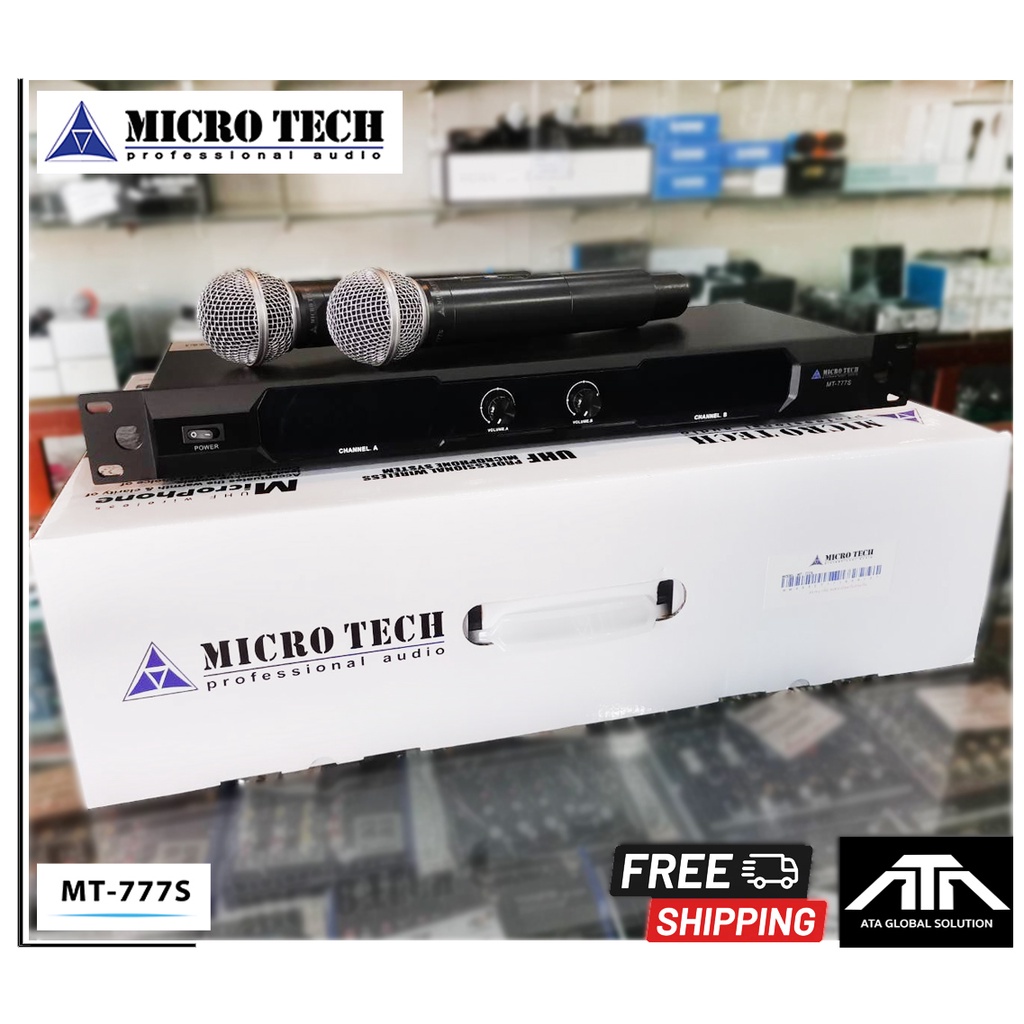 microtech-mt-777s-mt777s-ไมโครโฟนไร้สาย-ไมค์ลอย-ไมโครเทค-มีเสาหน้า-ฟรี-กันกลิ้ง-ปรับความถี่ได้-เสียงดีราคาถูก-ไมค์