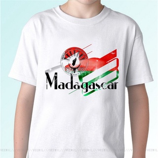 เสื้อยืดผ้าฝ้ายพิมพ์ลายคลาสสิก เสื้อยืด พิมพ์ลายธง Madagascar สีขาว ระบายอากาศ สไตล์คลาสสิก ไม่ซ้ําใคร ดีไซน์ทันสมัย สํา