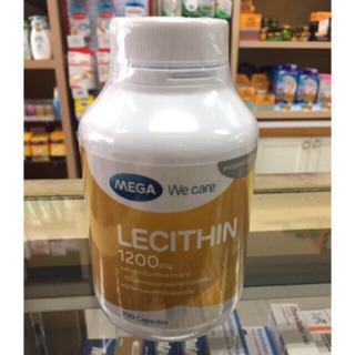 Mega Lecithin 1200 mg สารสกัดจากถั่วเหลือง 100 แคปซูล