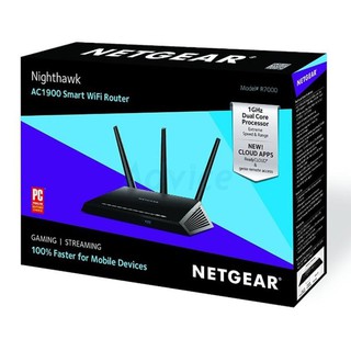 NETGEAR AC1900 Nighthawk Smart WiFi Router 802.11ac Dual Band Gigabit R7000