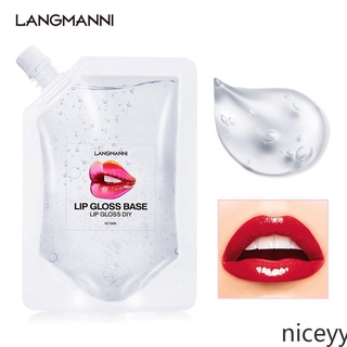 Moisturizing Lip Gloss Base Non-Stick Handmade 50ml Clear Lip Gloss Base Oil Non-Stick dryness NICEYY