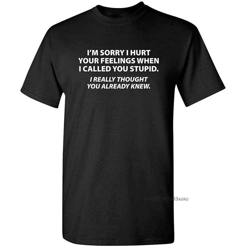 เสื้อยืด-ผ้าฝ้าย-พิมพ์ลายกราฟฟิคตลก-i-thought-you-knew-humor-สําหรับผู้ชาย