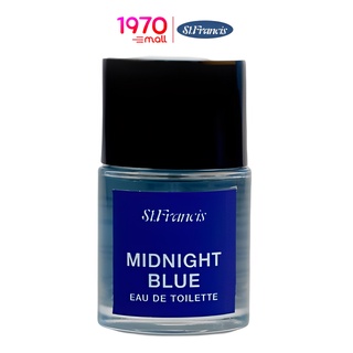 ST.FRANCIS MIDNIGHT BLUE EAU DE TOILETTE 50ml. น้ำหอม สำหรับผู้ชาย กลิ่น MIDNIGHT BLUE หอมอบอุ่น แฝงไปด้วยความมีสไตล์