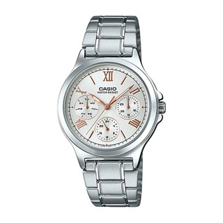 Casio Standard นาฬิกาข้อมือผู้หญิง สายสแตนเลส รุ่น LTP-V300D,LTP-V300D-7A2 - สีเงิน