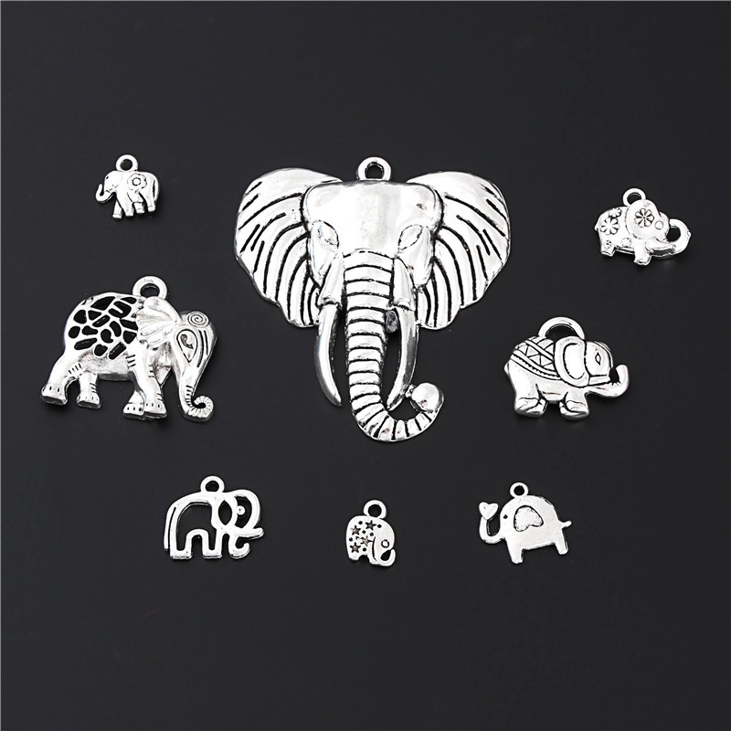 ภาพหน้าปกสินค้าจี้รูปหัวช้าง สีเงิน สไตล์โบราณ สําหรับทําเครื่องประดับ แฮนด์เมด DIY จํานวน 1 ชิ้น จากร้าน jaysonhandmade.th บน Shopee