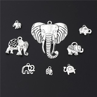 ภาพขนาดย่อของภาพหน้าปกสินค้าจี้รูปหัวช้าง สีเงิน สไตล์โบราณ สําหรับทําเครื่องประดับ แฮนด์เมด DIY จํานวน 1 ชิ้น จากร้าน jaysonhandmade.th บน Shopee