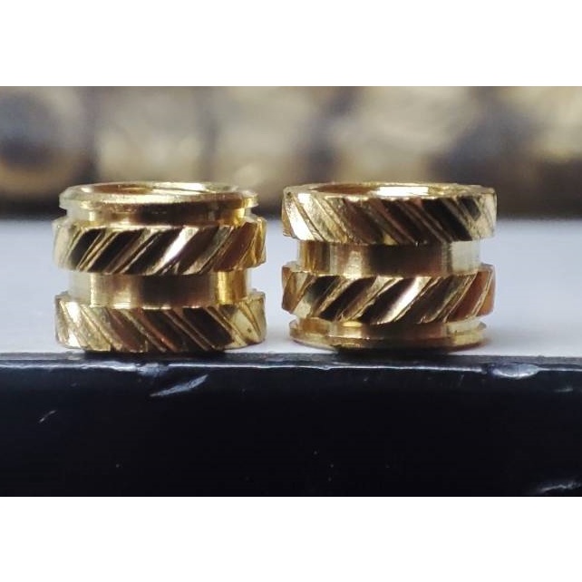 10ชิ้น-เกลียวทองเหลืองm5-สำหรับงานพิมพ์-3-มิติ-10pcs-m5-nut-insert-for-3d-printed-part-m5x5x7